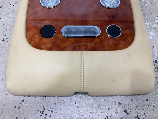 03-10 Bentley Continental GT Front Overhead Console Leather (Tan/Woodgrain)