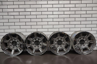 2003-2007 Hummer H2 Set (4) Aluminum 17x8.5 OEM Silver Wheels W/Center Caps