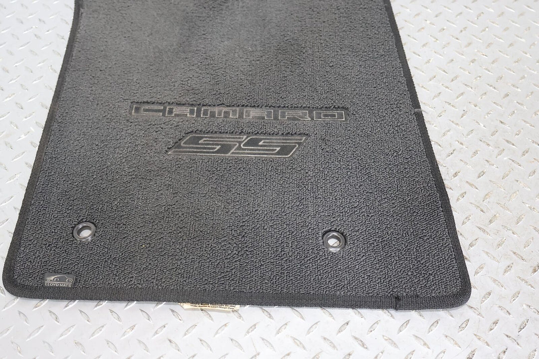 10-15 Chevy Camaro SS Pair LH & RH Cloth Front Floor Mats (Black AFM W/ SS Logo)