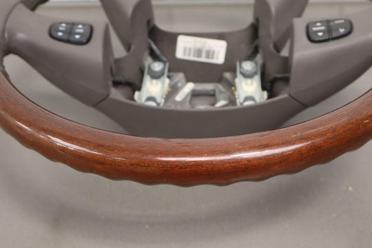 03-06 Cadillac Escalade / GMC Denali Pewter / Woodgrain Leather Steering Wheel