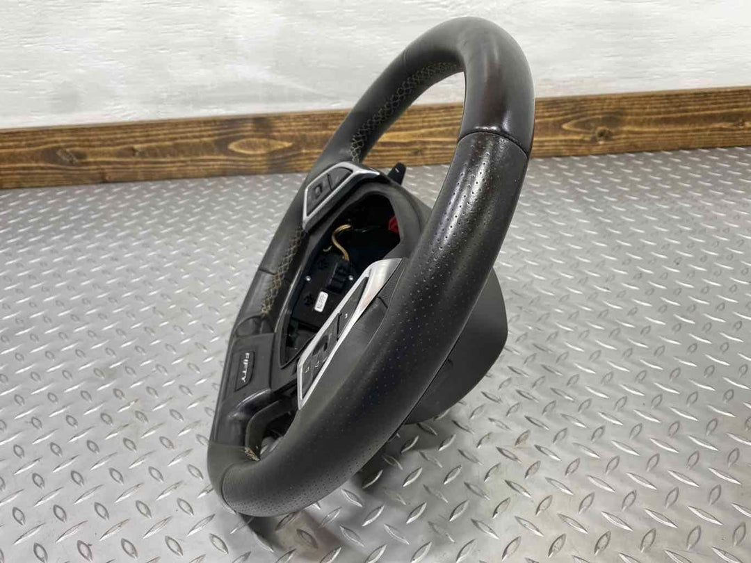 16-18 Chevy Camaro SS Leather Steering Wheel W/Switches (Jet Black H1T) Tested