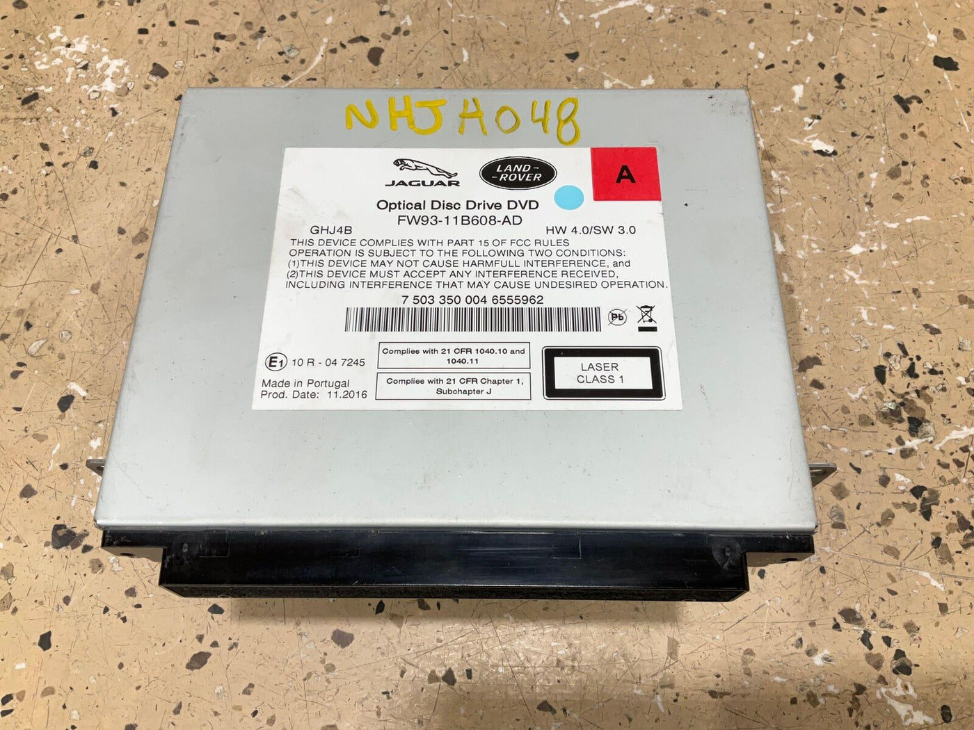 17-20 Jaguar F-Pace Optical Disc Drive DVD CD Player OEM (FW93-11B608-AD)