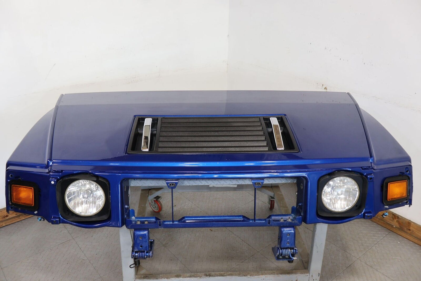 03-07 Hummer H2 OEM Hood W/Upper Grille & Lighting (Pacific Blue 91U) See Notes