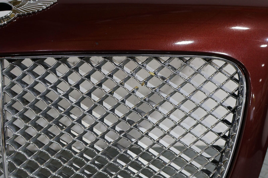 06-12 Bentley Flying Spur Front OEM Grille (Chrome/Maroon) Cracked Inner Frame