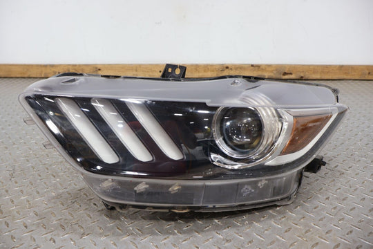 15-22 Ford Mustang Left LH HID Headlight Lamp For Parts or Repair (Hole In Lens)