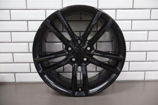 2016-2020 Tesla Model S 19x8 Split 5 Spoke OEM Wheel (Painted Black) Face Marks