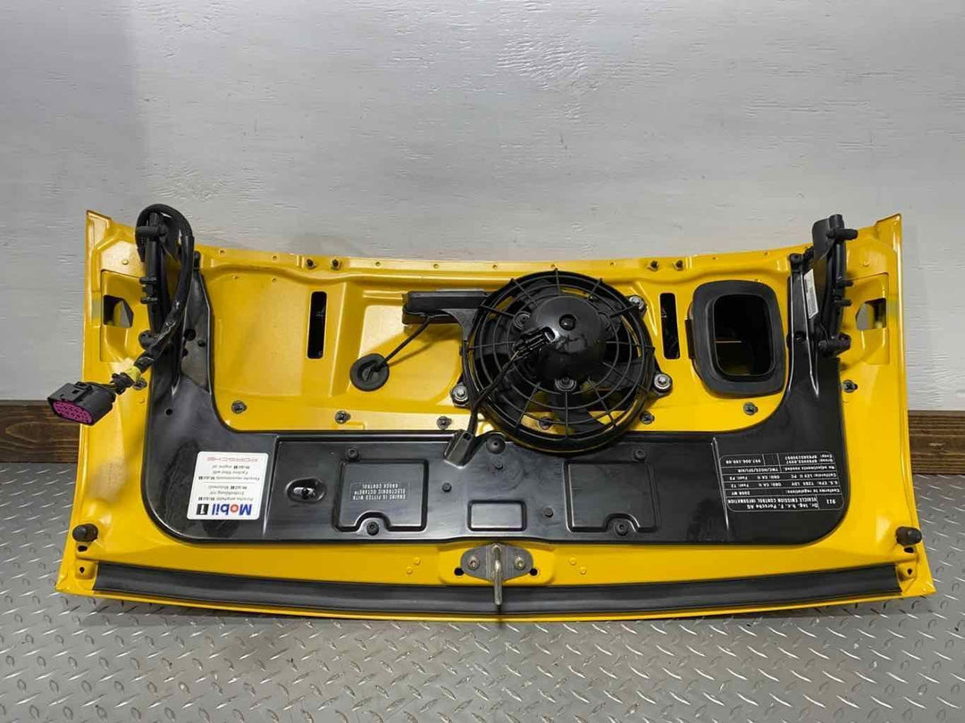 05-08 Porsche 911 997 Convertible Engine Cover W/Spoiler&Fan (Speed Yellow 12H)