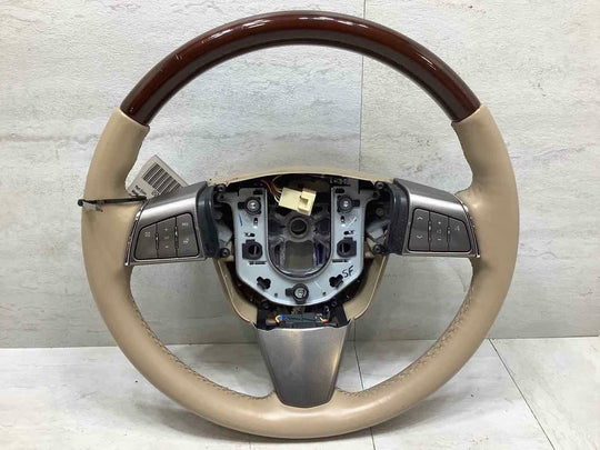 2008 Cadillac XLR Leather Steering Wheel LT. Cashmere (31I) W/ Dark Wood Trim