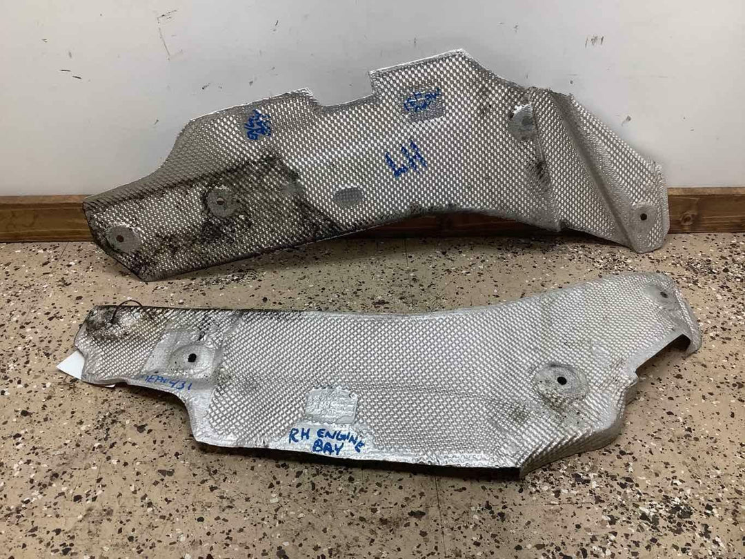 13-15 Audi RS5 Downpipe Body Area Heat Shields 8K0804162D 8K0804161F