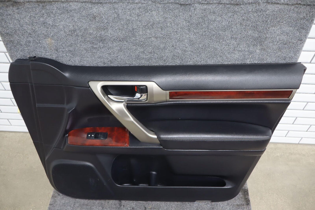 10-13 Lexus GX460 Front Right RH Interior Door Trim Panel (Black / Woodgrain)