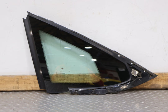 12-20 Tesla Model S Rear Left LH Driver Quarter Glass Window (Glass Only)