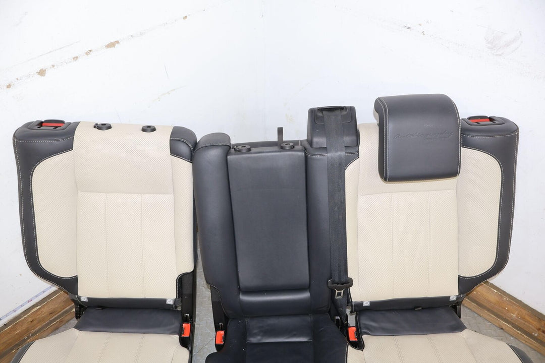 10-13 Range Rover Sport Leather OEM Seat Set (Ivory & Ocean) W/ TV Headrests