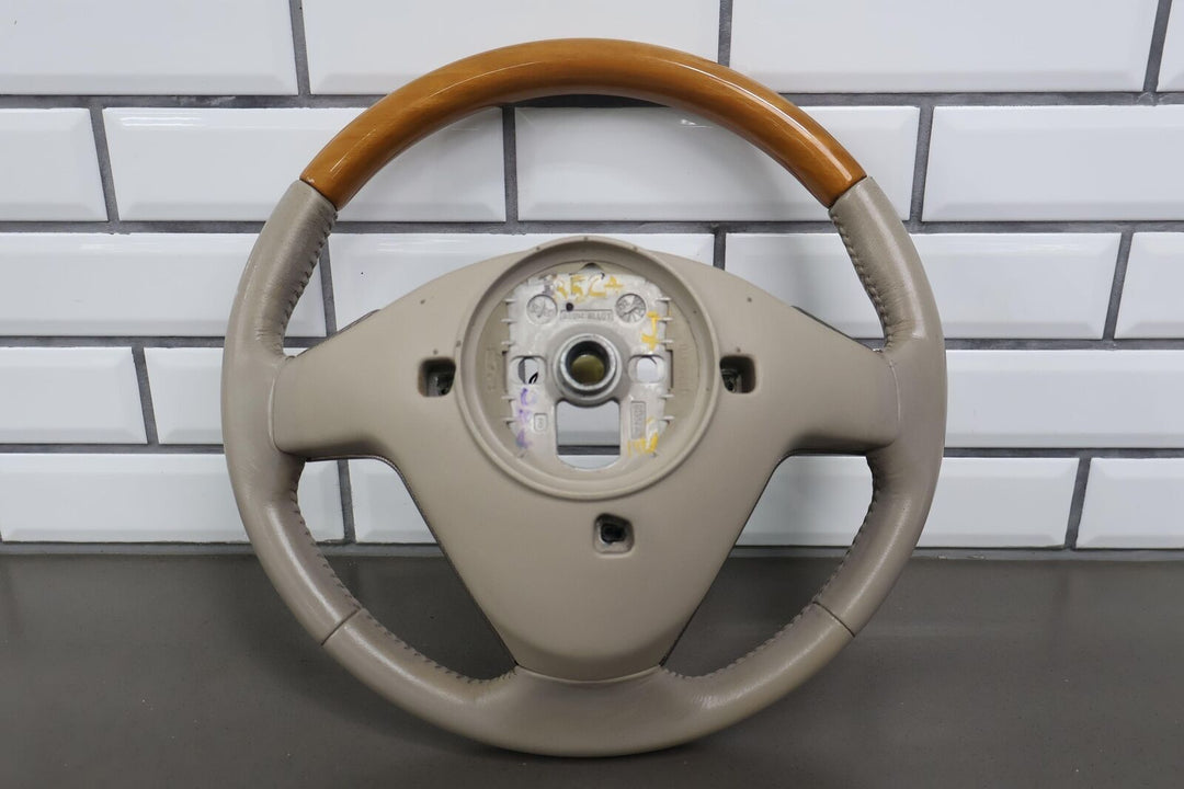 04-06 Cadillac XLR Leather Steering Wheel W/ Light Wood Trim (Shale 152)