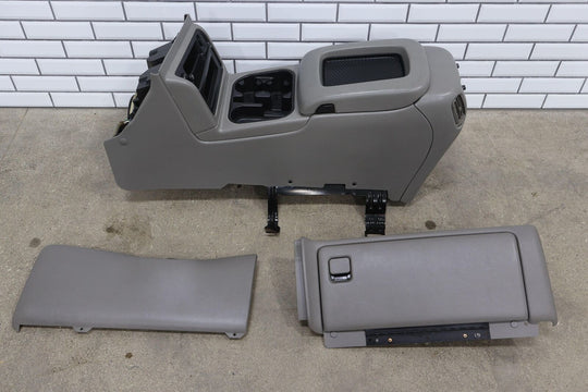 03-07 GMC Sierra Chevy Silverado Avalanche Center Floor Console Glovebox Pewter