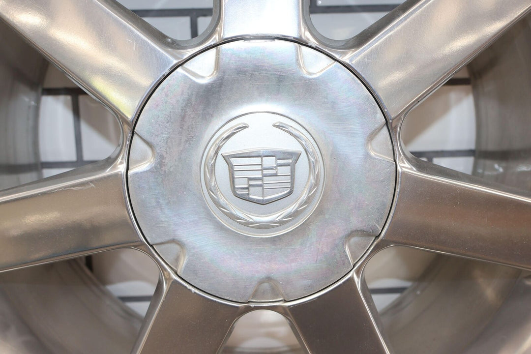 04-08 Cadillac XLR OEM 18x8 Chrome 7 Spoke Wheel with Center Cap (Curb Rash)