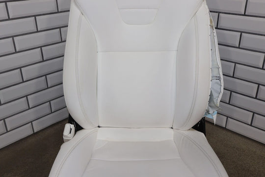 16-20 Tesla Model X Front Left Power Leather Seat (White) For Parts Or Repair