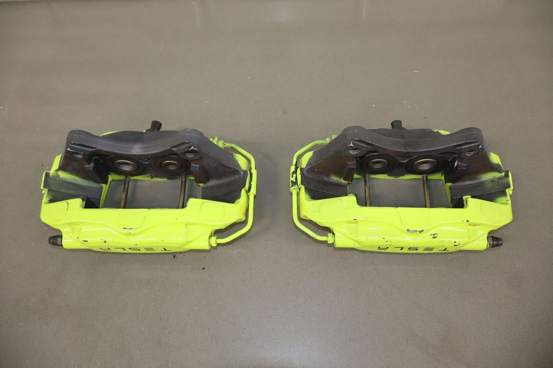 2012-2020 Tesla Model S / X Neon Green Custom Brake Caliper Set (6)