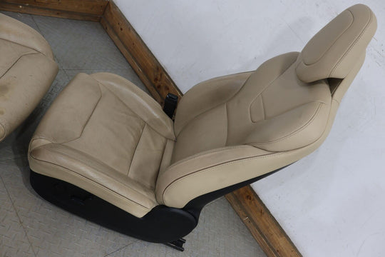 16-20 Tesla Model S LH&RH Front Bucket Leather Seats (Tan) Power/Heated/Vented