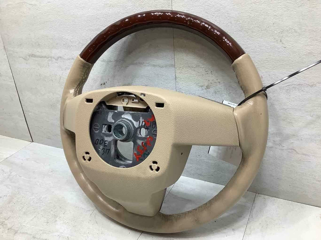 2008 Cadillac XLR Leather Steering Wheel LT. Cashmere (31I) W/ Dark Wood Trim