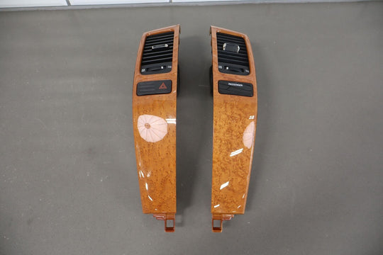 03-09 Lexus GX470 LH&RH Center Pair Radio Surround Dash Vents W/Woodgrain Bezels