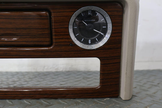 02-06 Cadillac Escalade Console Woodgrain Trim W/ Analog Clock (Tested) OEM