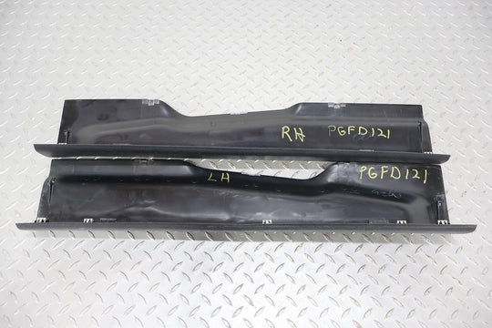 15-17 Ford Mustang GT Coupe Pair Inner Door Sill Entry Plate Trims (Ebony) OEM