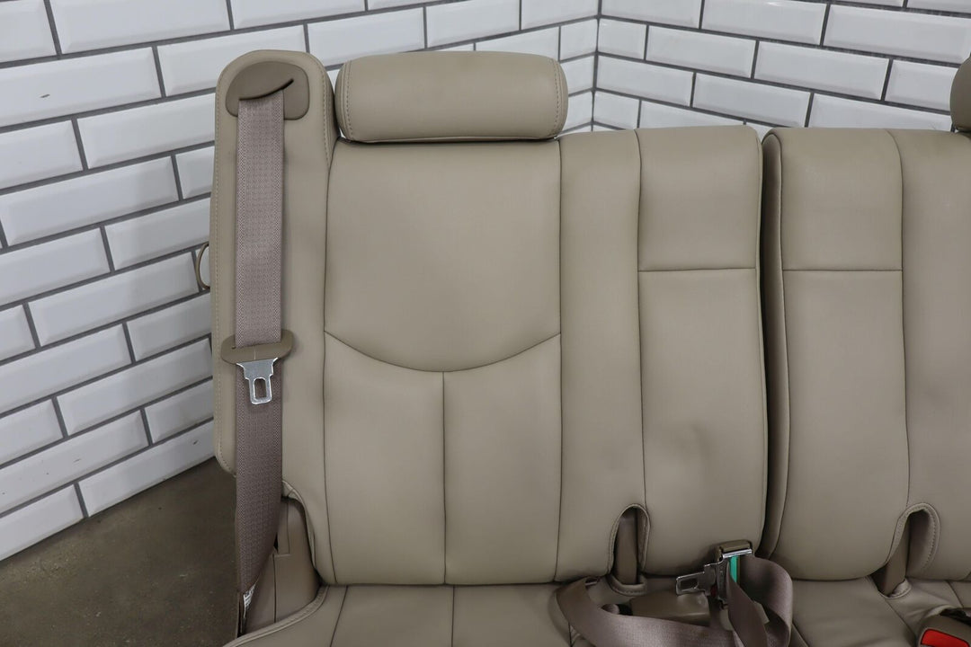 2001-2006 Chevy Tahoe/Yukon Leather 3rd Row Seat (Neutral) See Photos