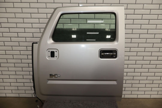 03-09 Hummer H2 Front Left Driver Door W/Window Silver Ice Metallic *Scratched*