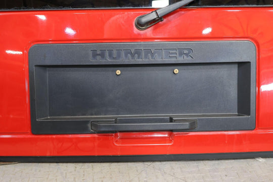 03-09 Hummer H2 Decklid Hatch W/Tail Finish Panel (Victory Red 74U) Latch Broken