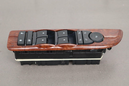 07-13 GMC Sierra Crew Cab Driver Left Master Window Switch Woodgrain Bezel