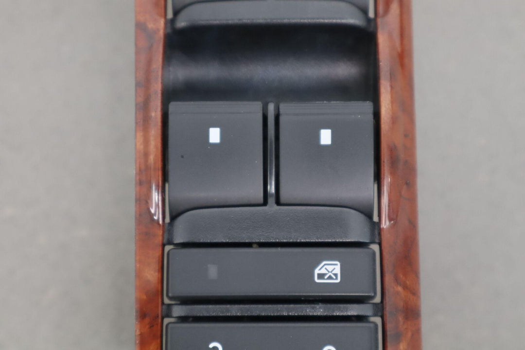 07-13 GMC Sierra Crew Cab Driver Left Master Window Switch Woodgrain Bezel