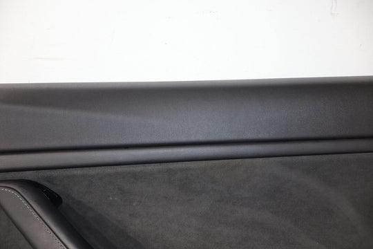 17-23 Tesla Model 3 Front Right RH Interior Door Trim Panel (Black Leather)