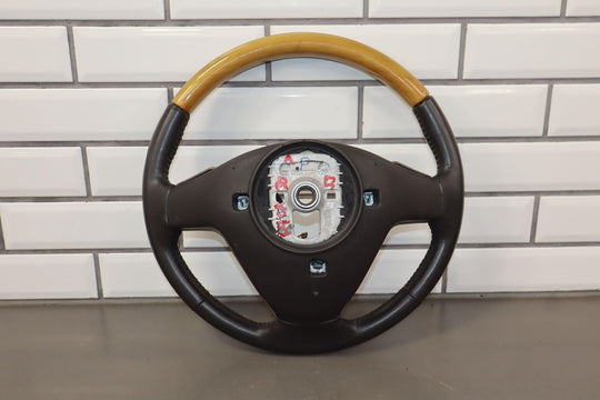 04-07 Cadillac XLR Ebony Leather Steering Wheel W/ Light Wood Trim