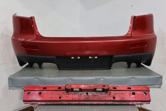 08-15 Mitsubishi Lancer EVO X Rear OEM Bumper (Rally Red P26) USDM See Photos