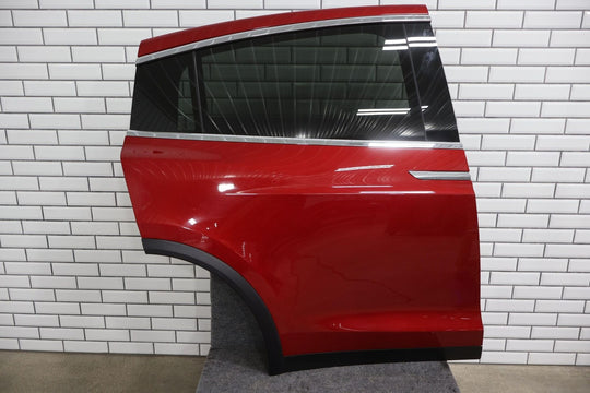 16-20 Tesla Model X Rear Right RH Falcon Door W/ Glass (Red Multi-Coat RED)