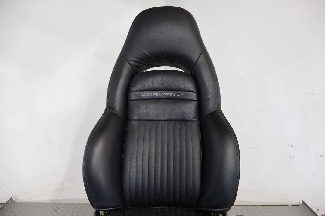 99-04 Chevy C5 Corvette Right Passenger Leather Power Seat (Black) Tested Damage