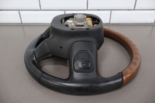 19-21 Ram 1500 Longhorn New Style Heated Leather Steering Wheel (Black XT)