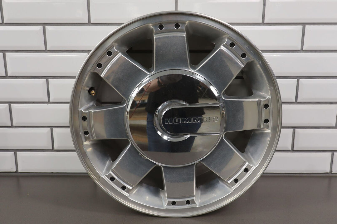 03-07 Hummer H2 Set of 5 Aluminum 17x8.5 OEM Silver Wheel W/ 4 Center Caps