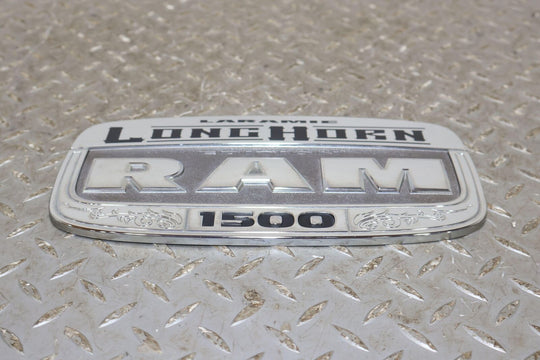 11-18 Ram 1500 RH Passenger Door Laramie Longhorn Chrome Emblem Badge Nameplate