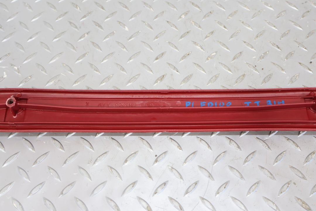 89-93 Ford Mustang Convertible Interior Door Sill Entry Plates (Red)