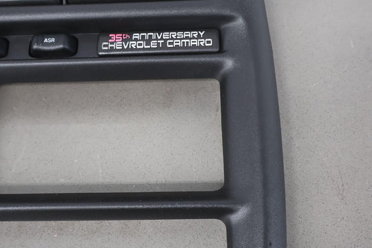 2002 Chevy Camaro Radio Trim Bezel W/ 35th Anniversary Placard (Black 19i)