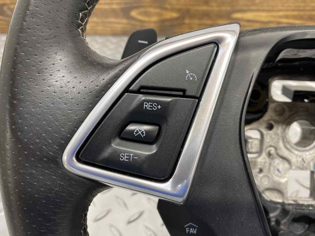 16-18 Chevy Camaro SS Leather Steering Wheel W/Switches (Jet Black H1T) Tested