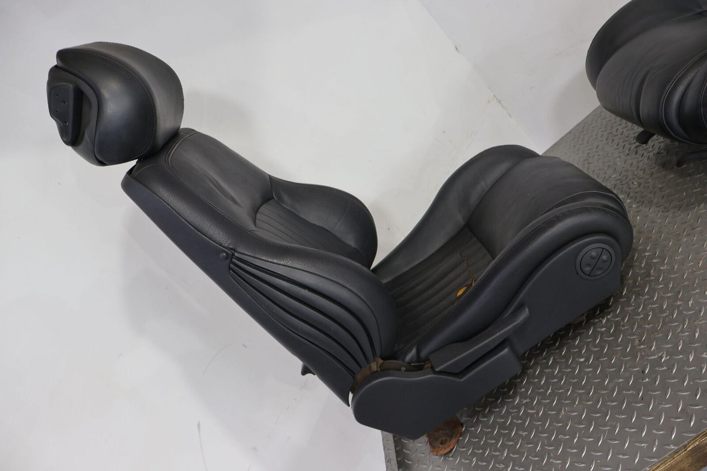 1996 Pontiac Firebird Trans AM Leather Seat Set Front&Rear (Graphite) Cracking