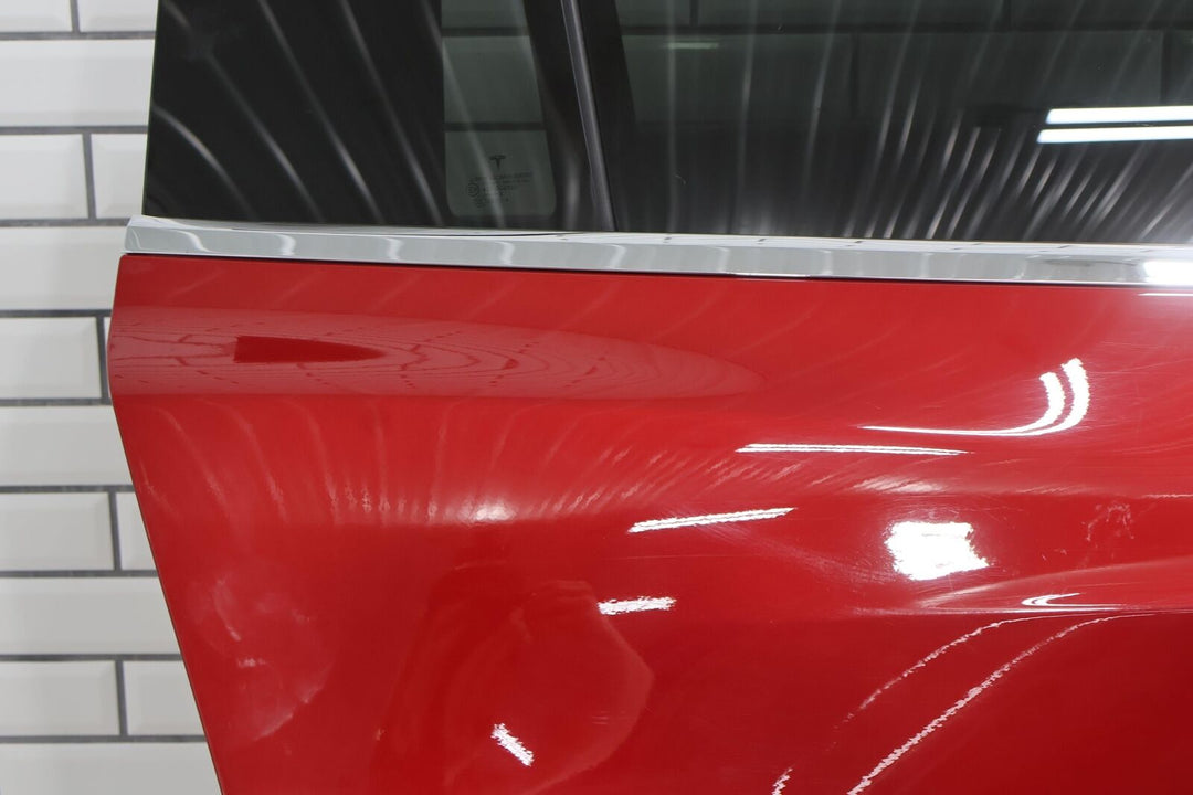 16-20 Tesla Model X Rear Right RH Falcon Door W/ Glass (Red Multi-Coat RED)