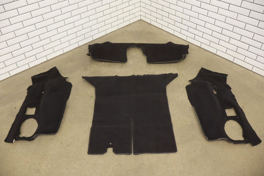 90-93 C4 Corvette Coupe Interior Trunk Carpet Cleanout (4 Pieces) Black