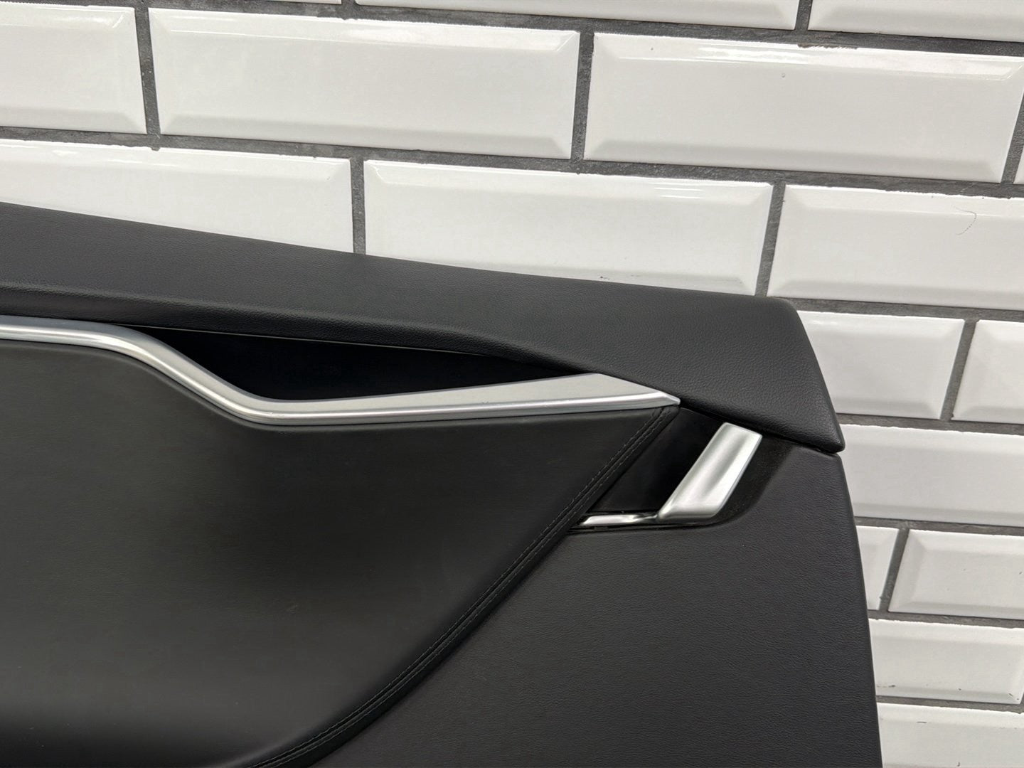 2013 Tesla Model S P85 Left Rear Door Panel Black – J & J Auto