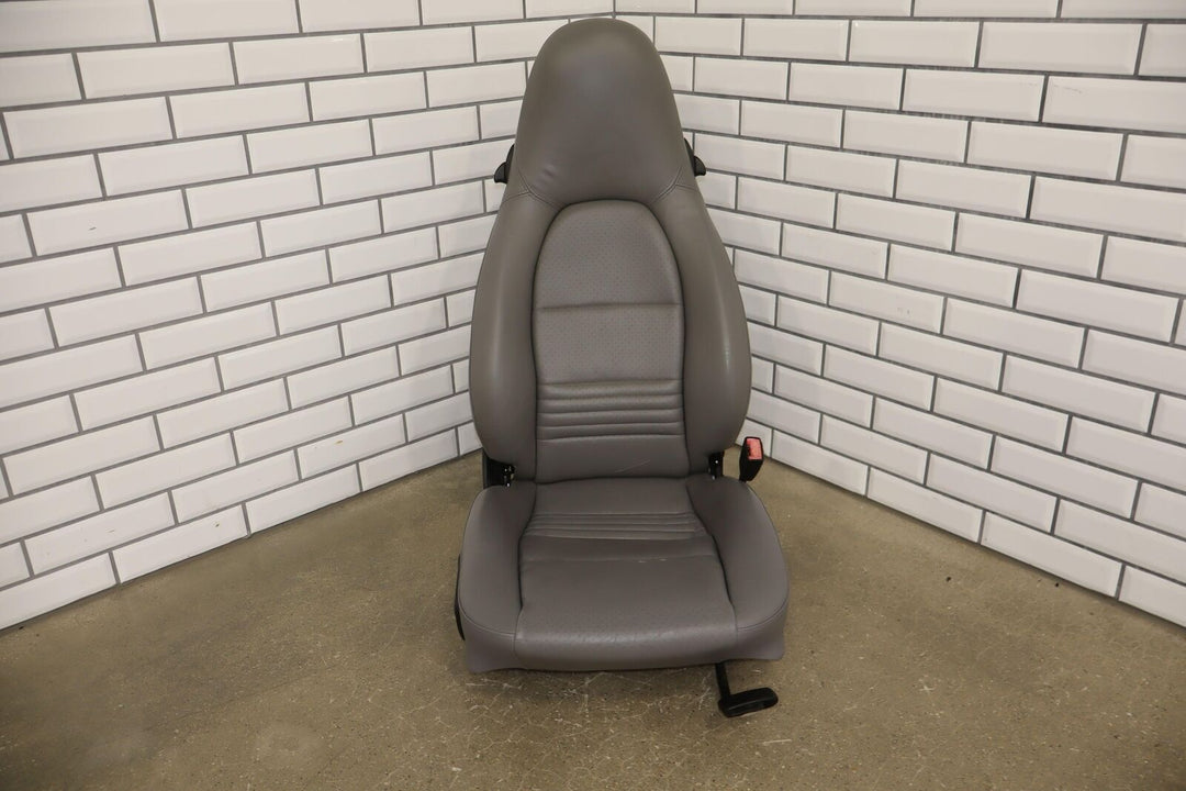 2003-2004 Porsche Boxster 986 Right Passenger Leather Seat (Gray Y1) Burn Marks