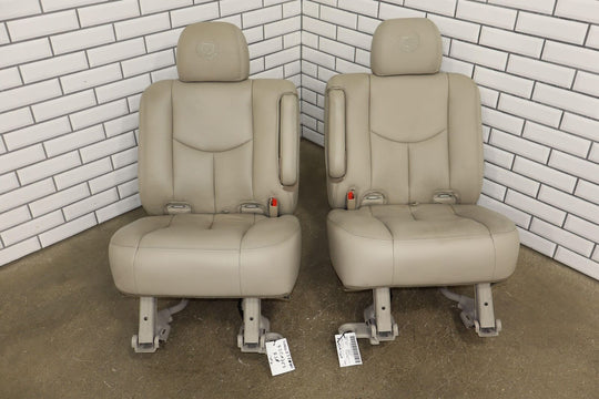 03-06 Cadillac Escalade SWB Shale Leather Heated 2nd Row Captains Chairs