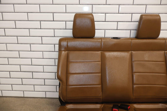 12-14 Jeep Wrangler Rubicon JK 2DR Rear Leather Seat (Dark Saddle XV) See Photos