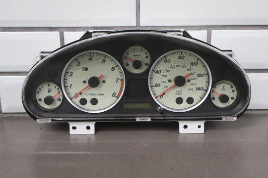 03-05 Mazda Miata NB OEM White Faced 140MPH Speedometer Cluster